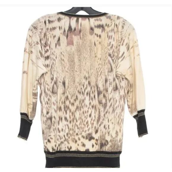 Roberto Cavalli Cashmere & Silk Cardigan 42 (US 6 / S) Old Money Animal Classy - Picture 12 of 16